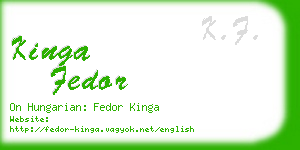 kinga fedor business card